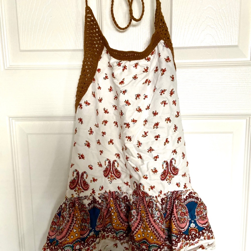 Open back halter top